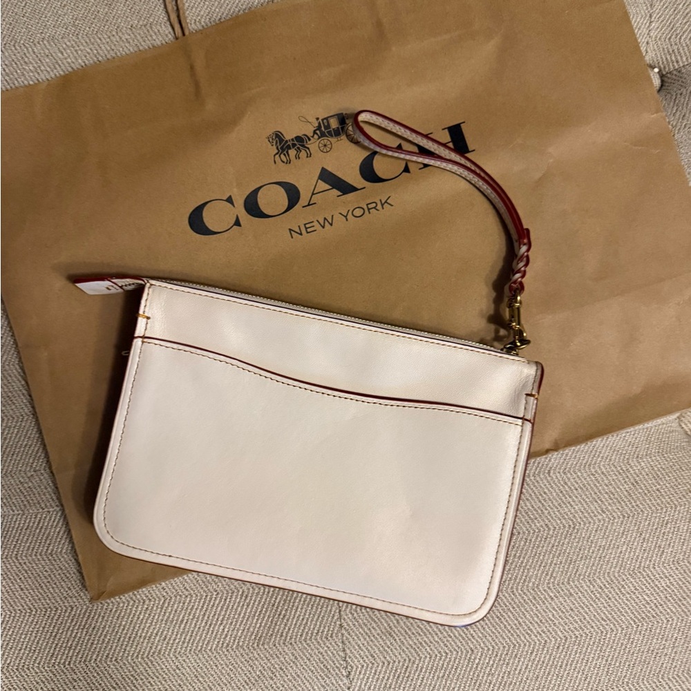 Coach Cream Wristlet